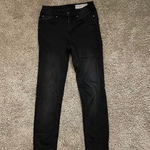 Dark grey jeans, high rise